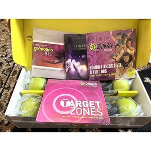 Zumba Toning Sticks Shaking Weights with Zumba Fitness Join the Party 3 DVD Set